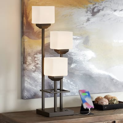 Modern Console Table Lamp 29 1/2" Tall with USB Charging Port Bronze ...